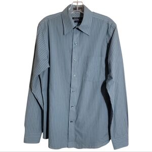 Van Heusen Studio slim fit button down stripe dress shirt size small